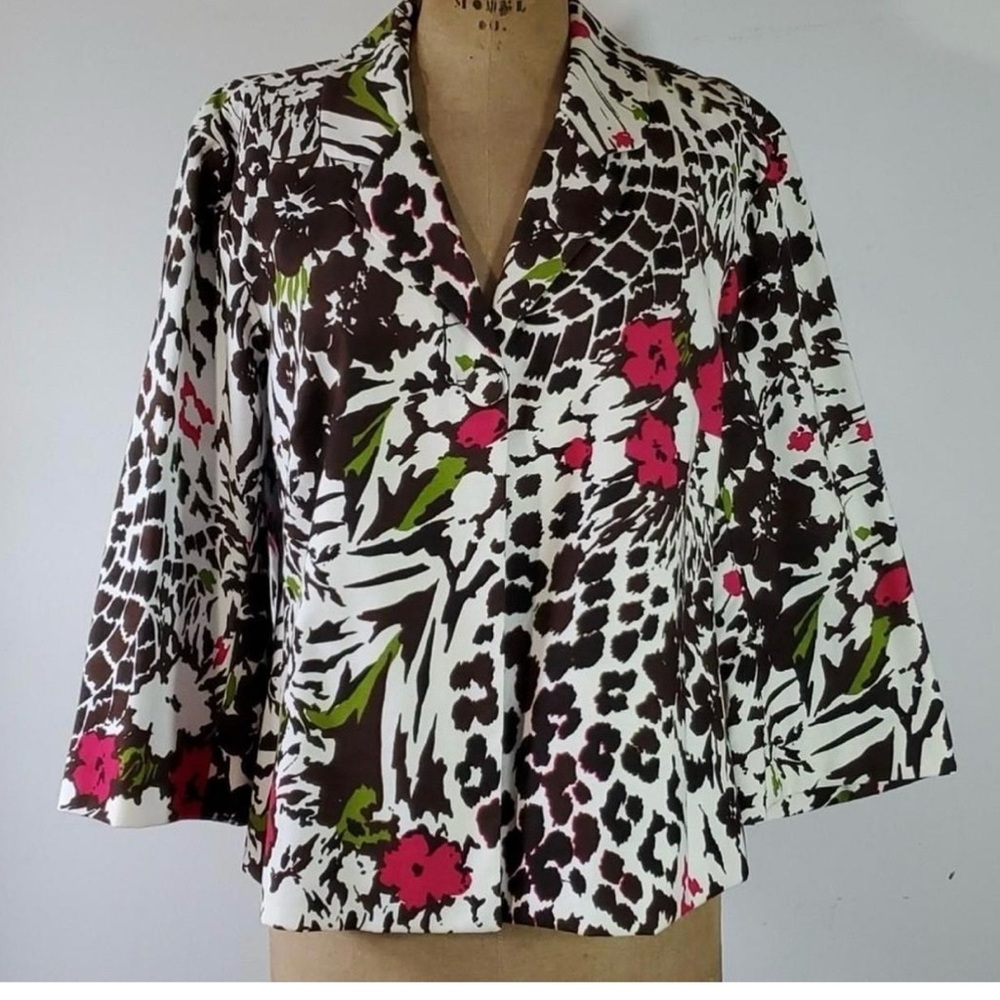 Chico's Multicolor Floral Blazer